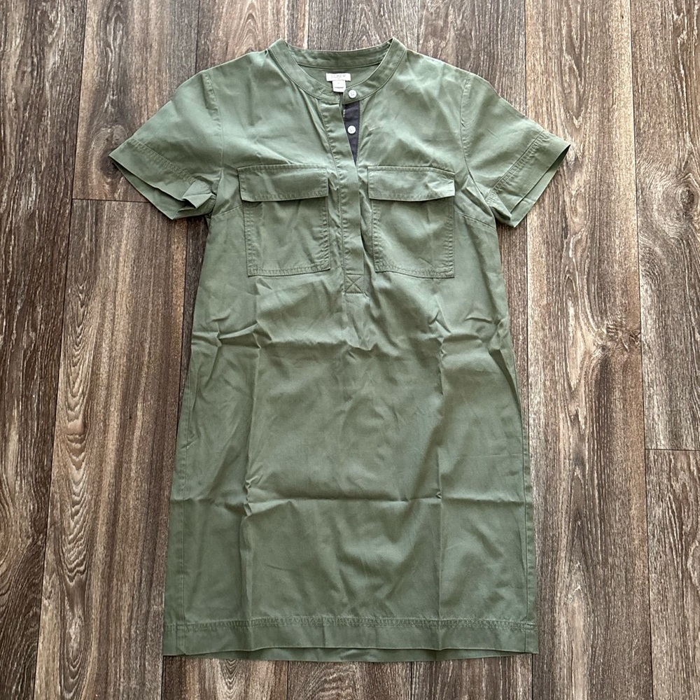 J. Crew Olive Green Mini Dress